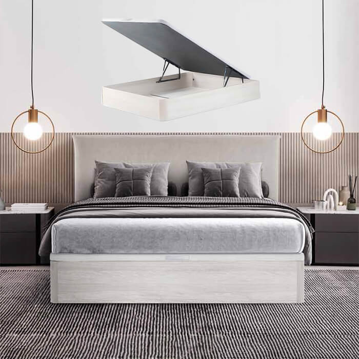 Cama com Arrumação Sommier Elevatório | Canapé Forte