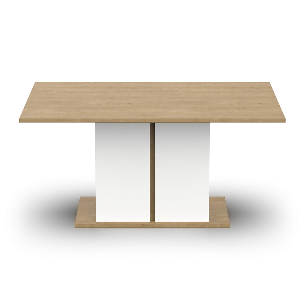 Mesa de Jantar Access 160x90 cm com Base em T | Carvalho e Branco