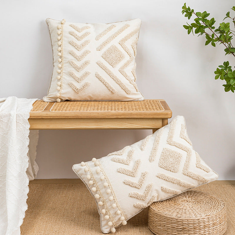 Capa de Almofada em Canvas com Loop Velvet