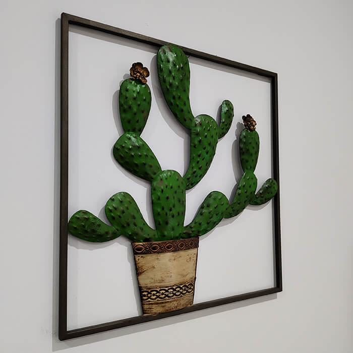 Quadro Metálico Decorativo | Cacto MI25