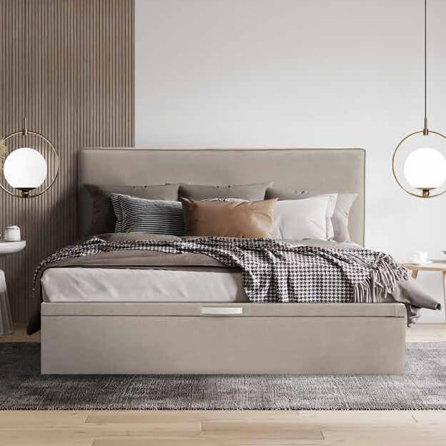 Cama Estofada com Sommier Elevatório | Canapé
